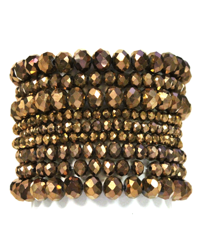 Multi Glass Bead Stackable Bracelet