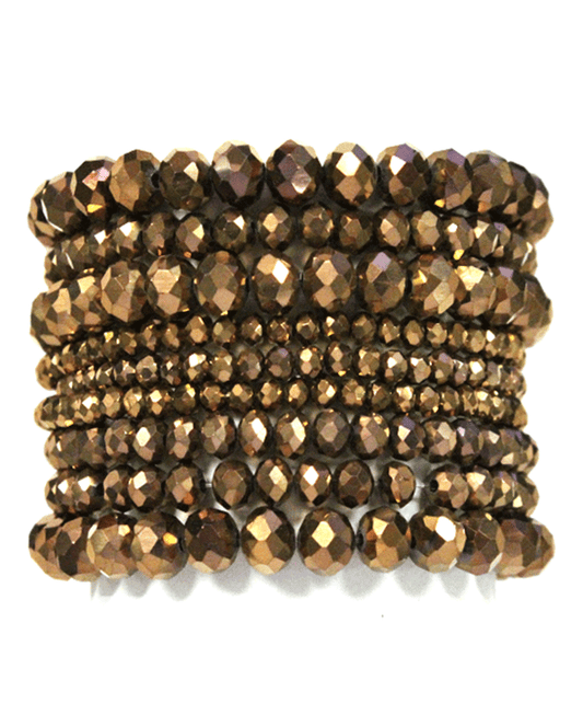 Multi Glass Bead Stackable Bracelet