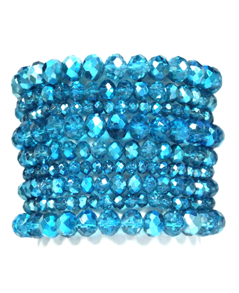 Multi Glass Bead Stackable Bracelet