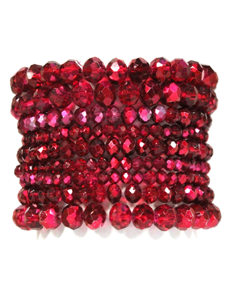 Multi Glass Bead Stackable Bracelet