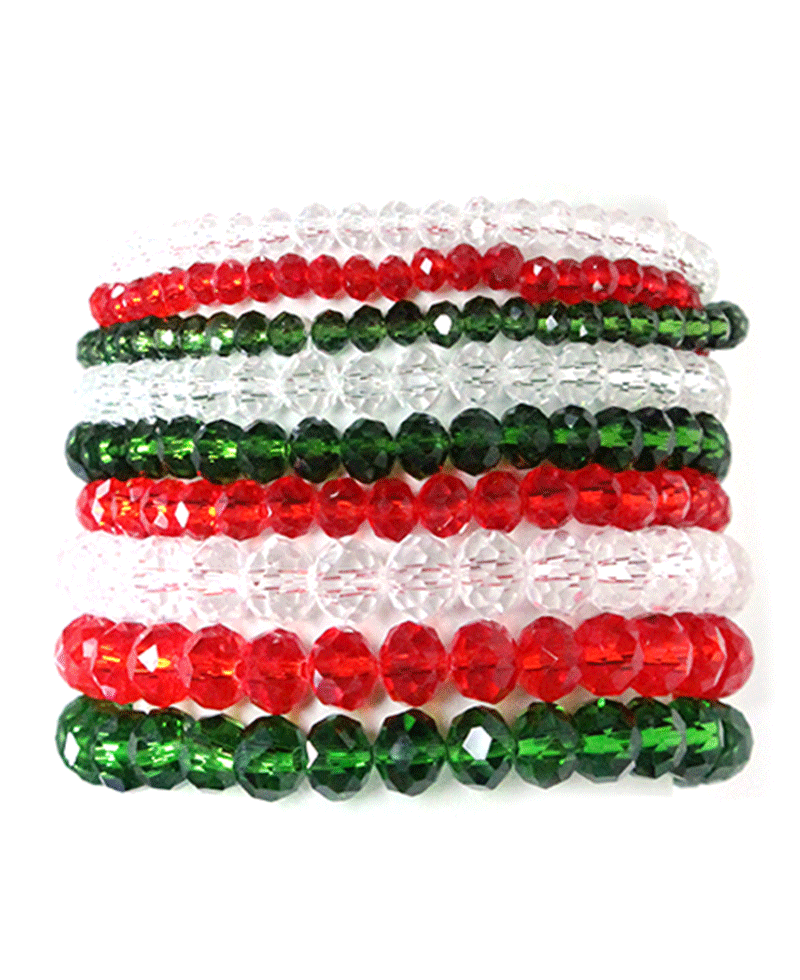 Multi Glass Bead Stackable Bracelet