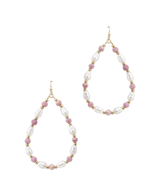 Multi Bead Teardrop Earring