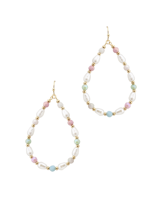 Multi Bead Teardrop Earring