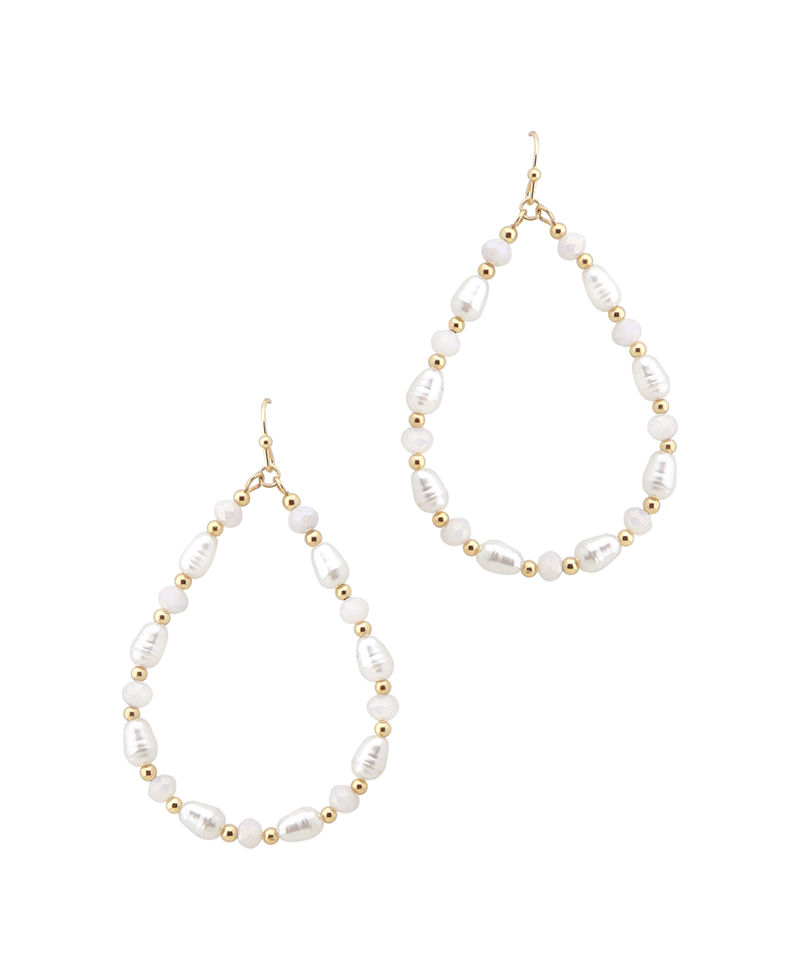 Multi Bead Teardrop Earring
