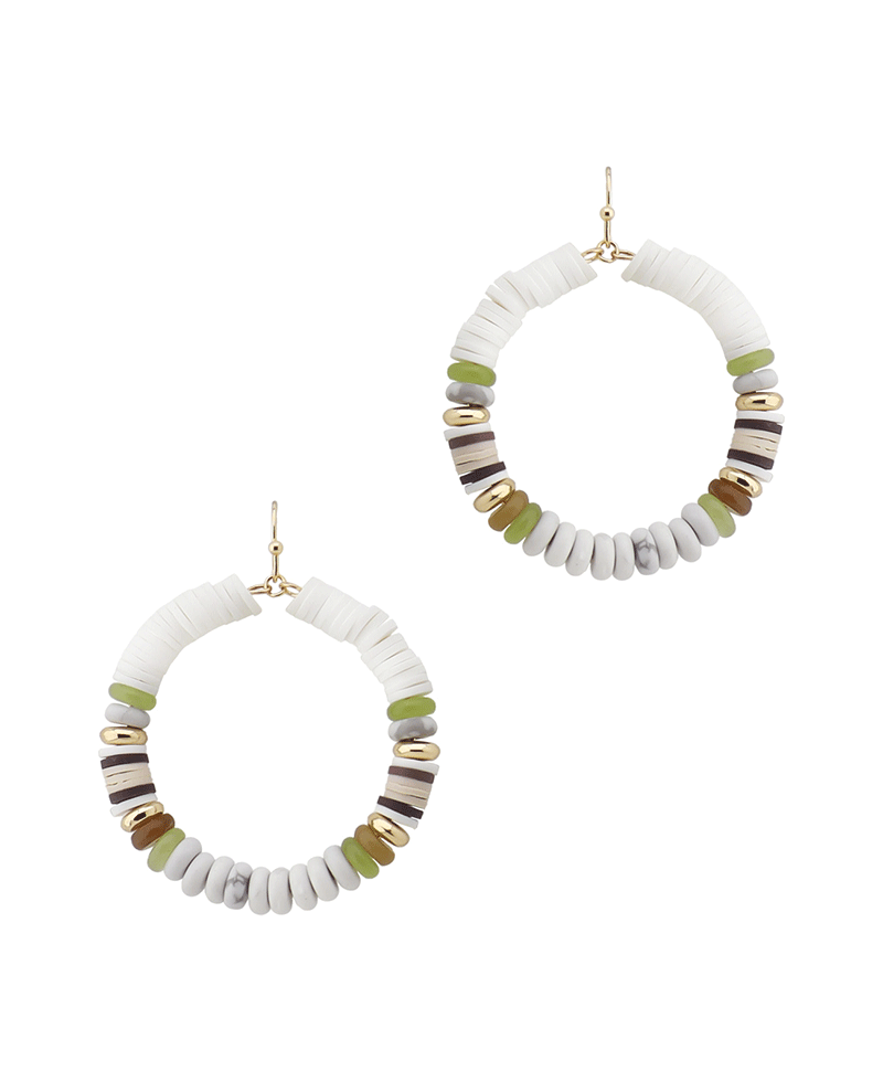 Multi Bead Round Earring