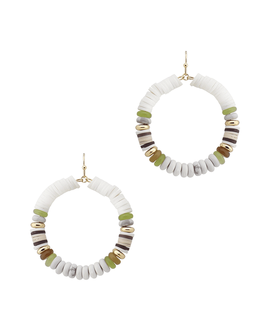 Multi Bead Round Earring