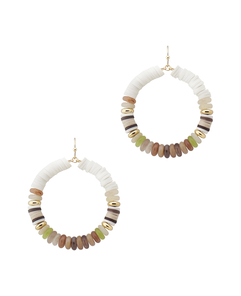 Multi Bead Round Earring