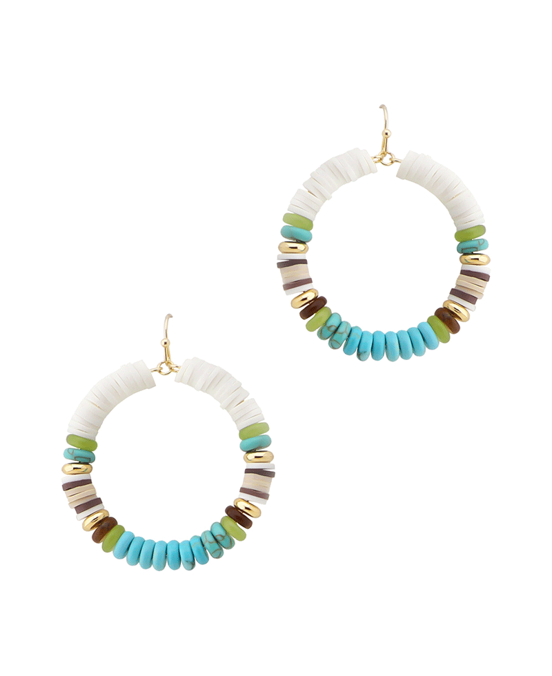 Multi Bead Round Earring