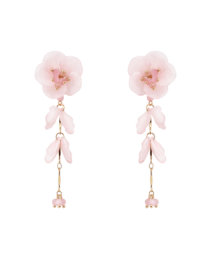 Flower Drop Post Earring