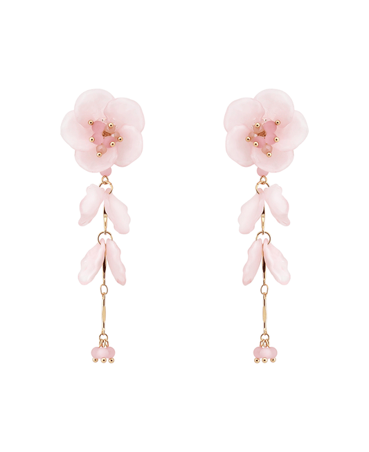 Flower Drop Post Earring