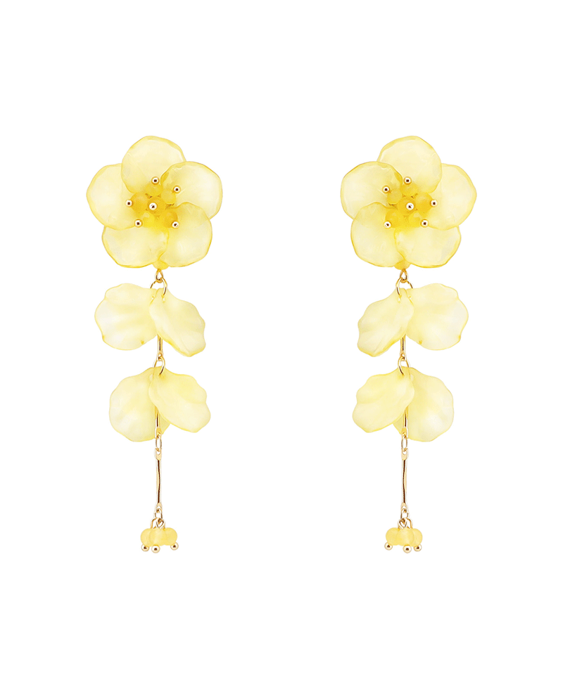 Flower Drop Post Earring