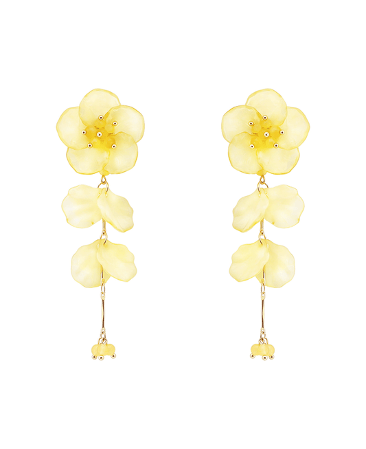 Flower Drop Post Earring