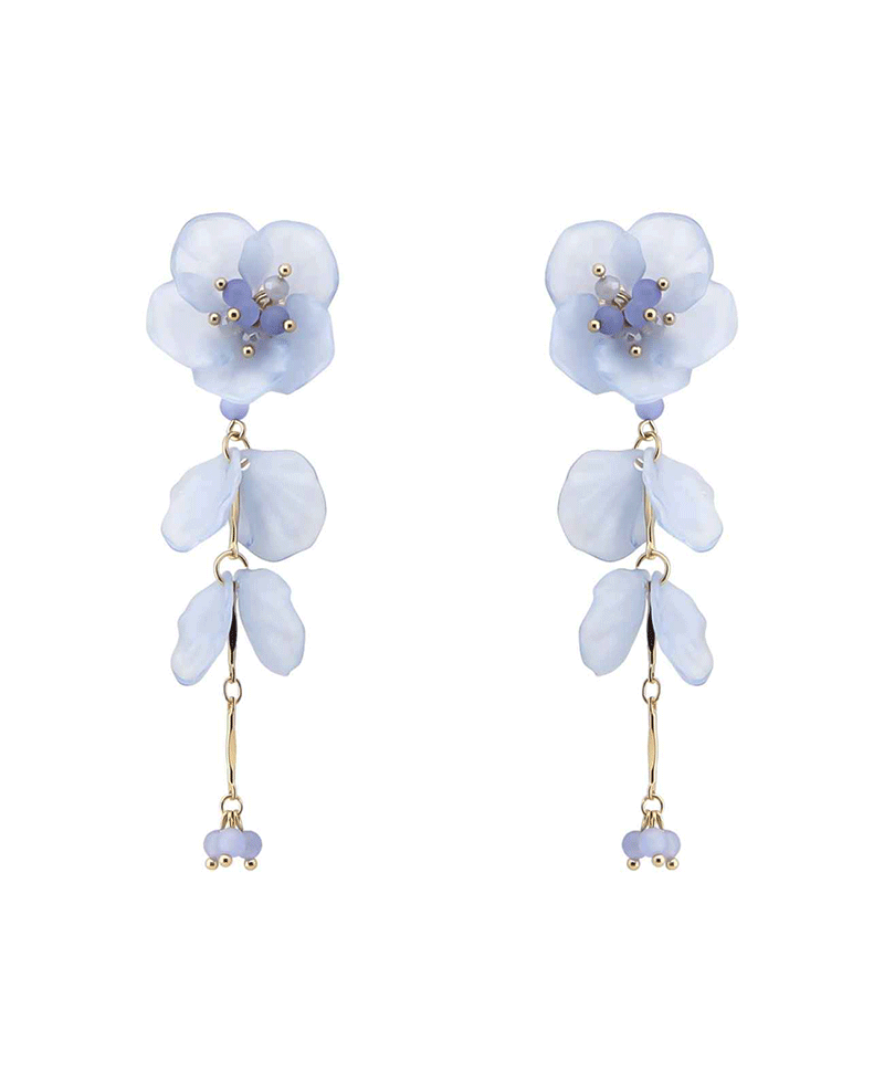 Flower Drop Post Earring