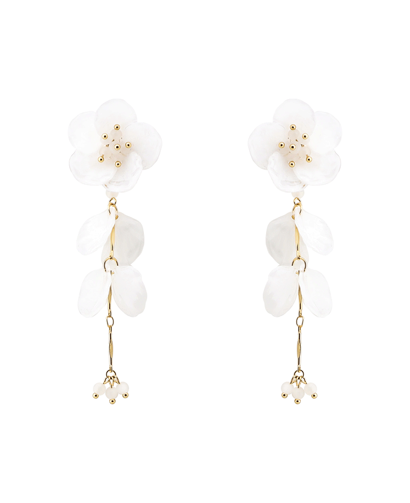 Flower Drop Post Earring