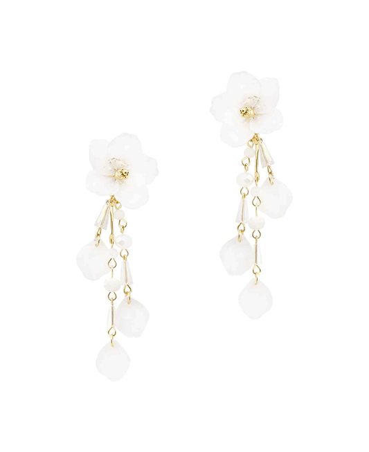 Flowers & Drop Petal Charms Earring