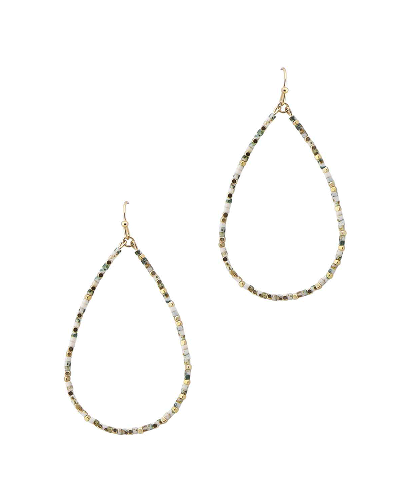 Mixed Small Beads Teardrop Earring