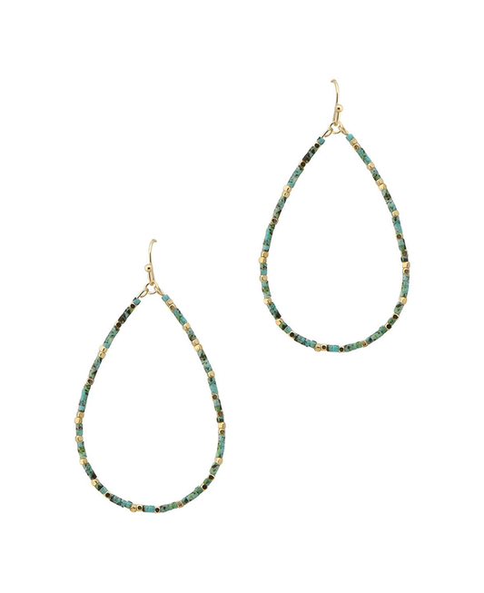 Mixed Small Beads Teardrop Earring