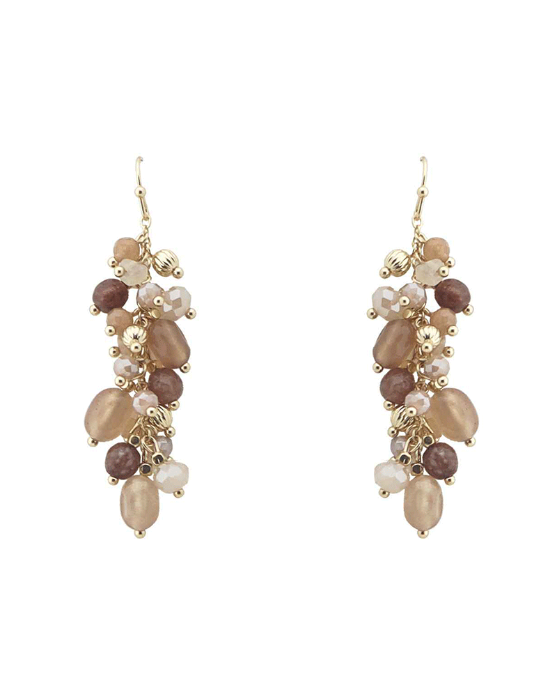 Mixed Bead Cluster Earring