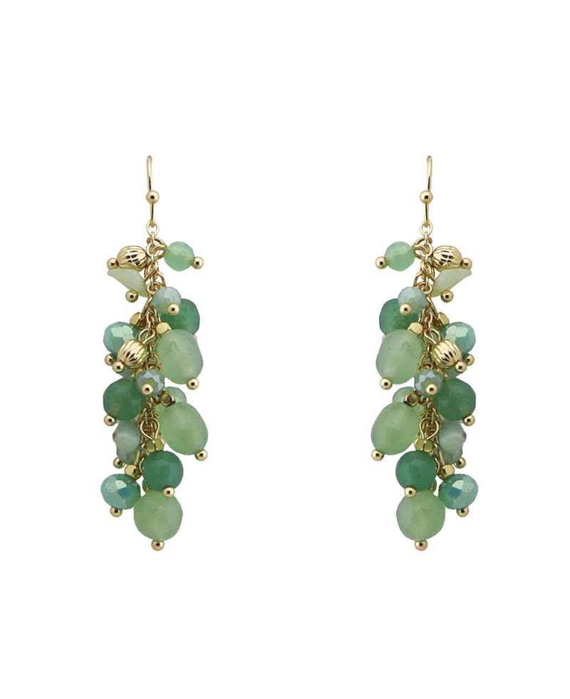 Mixed Bead Cluster Earring