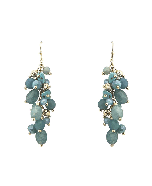 Mixed Bead Cluster Earring