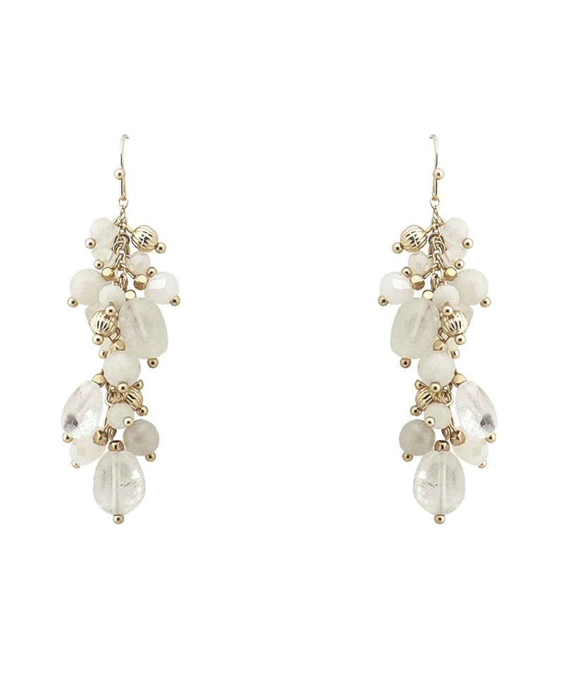Mixed Bead Cluster Earring