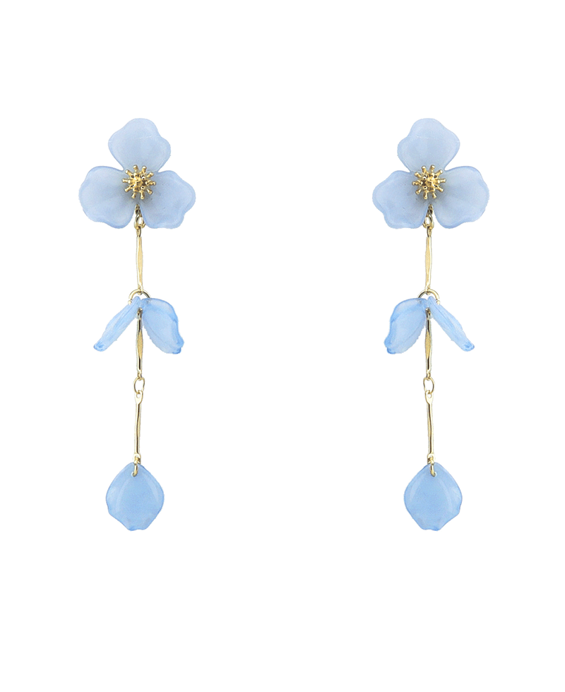 Floral Dangle Earring w/ Leaf Earring