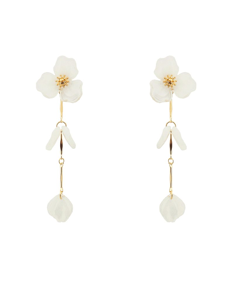 Floral Dangle Earring w/ Leaf Earring