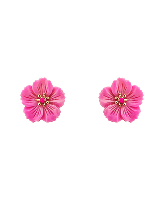 Five Petal Flower Stud Earring