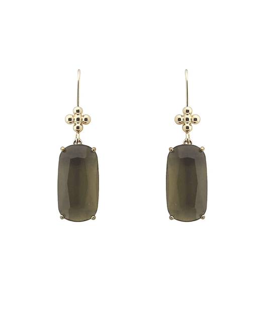 Rectangular Cushion Cut Stone Earring