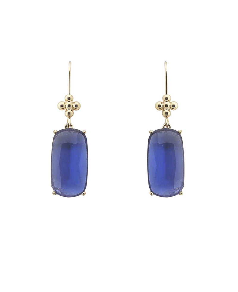 Rectangular Cushion Cut Stone Earring