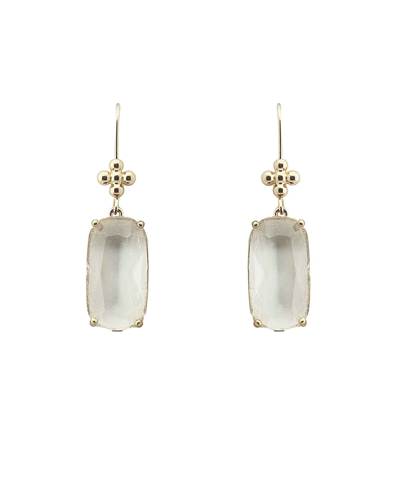 Rectangular Cushion Cut Stone Earring