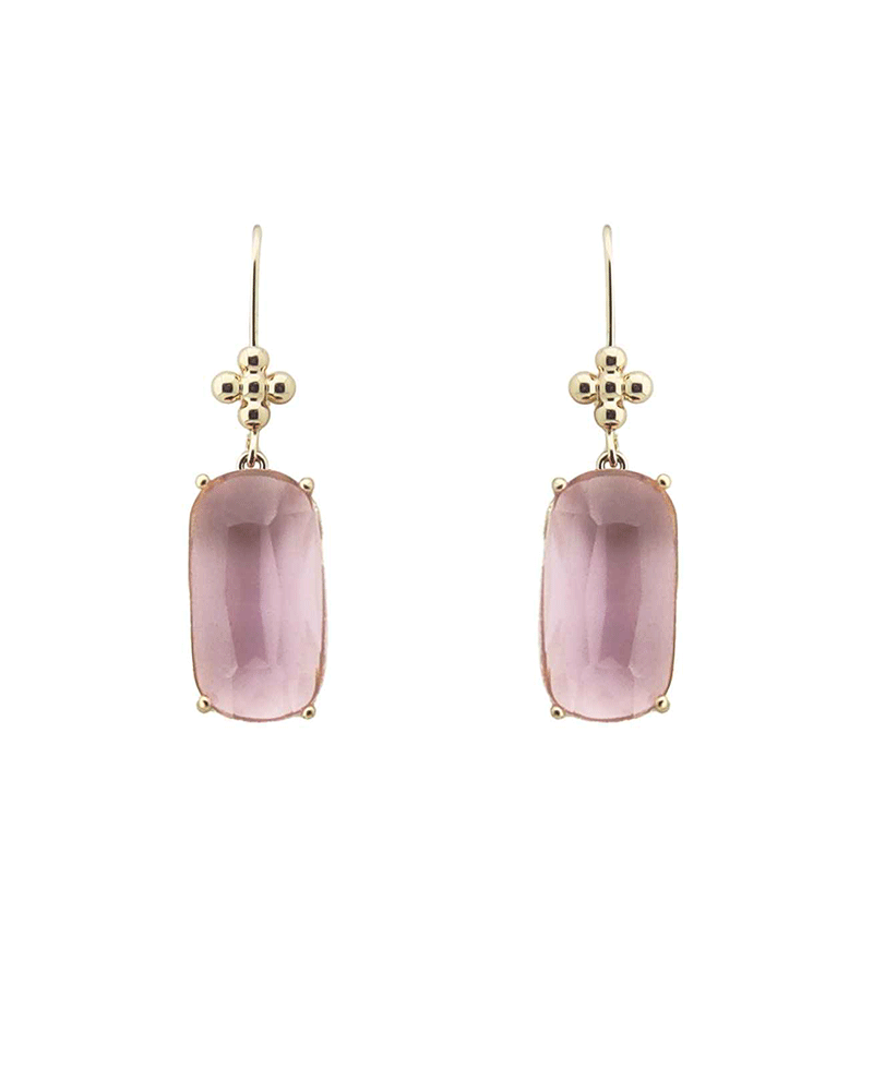 Rectangular Cushion Cut Stone Earring