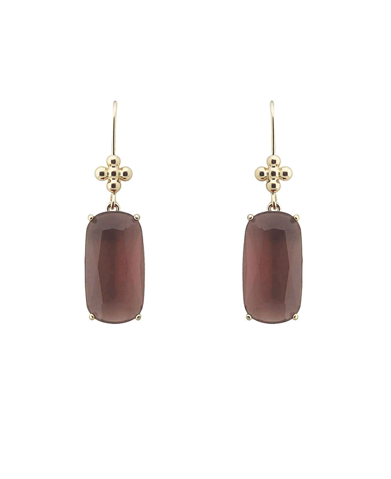 Rectangular Cushion Cut Stone Earring