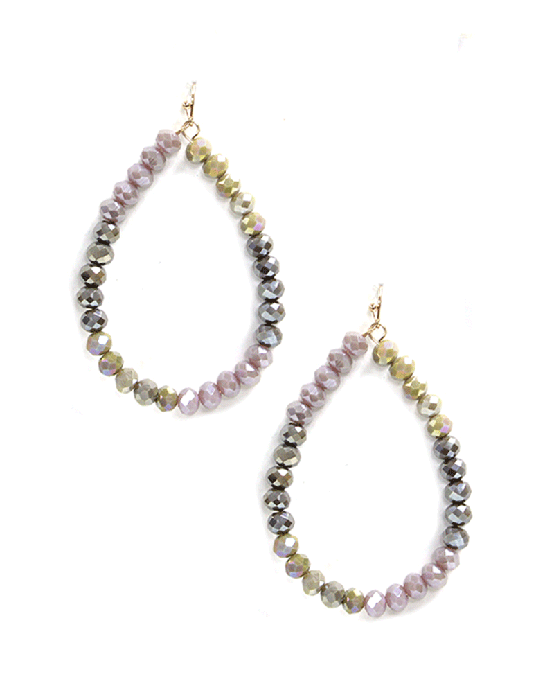 Glass Teardrop Earring
