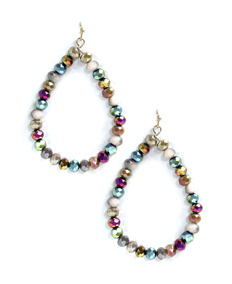 Glass Teardrop Earring