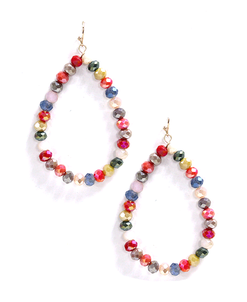 Glass Teardrop Earring