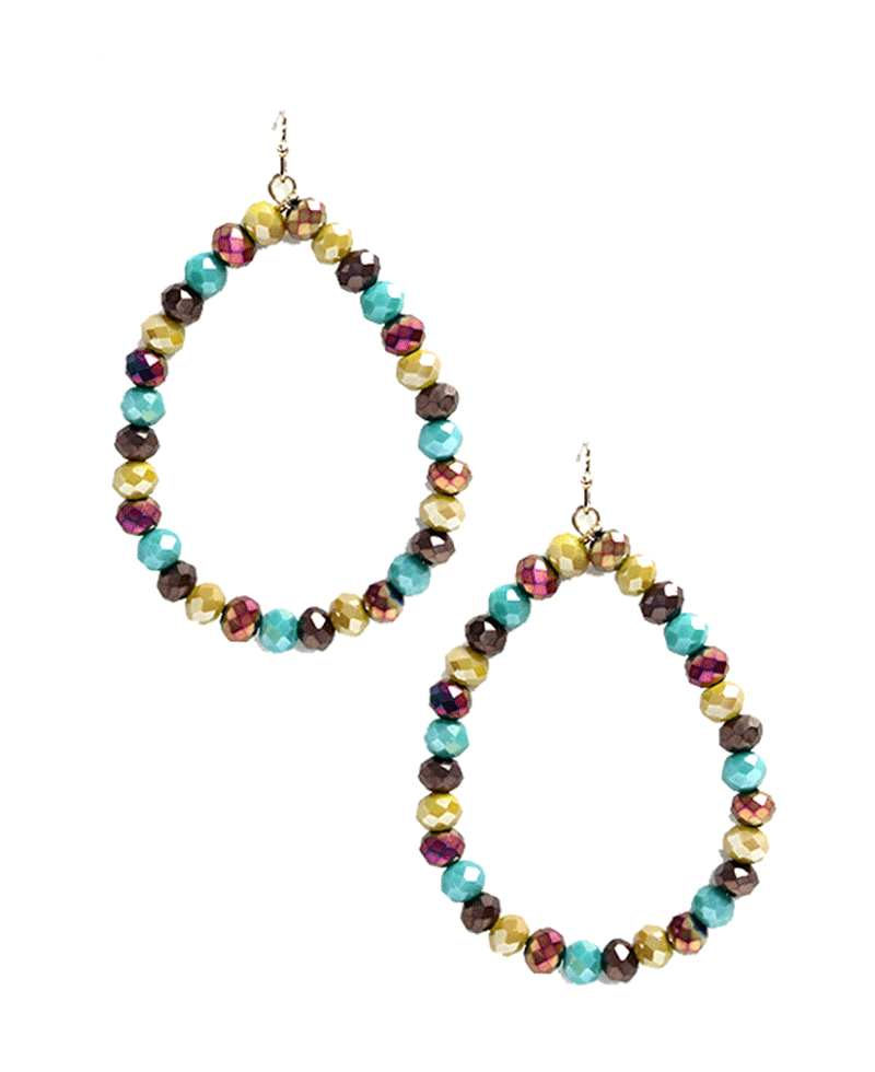 Glass Teardrop Earring