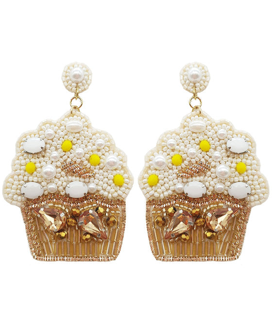 Cupcake Seed Bead Earring