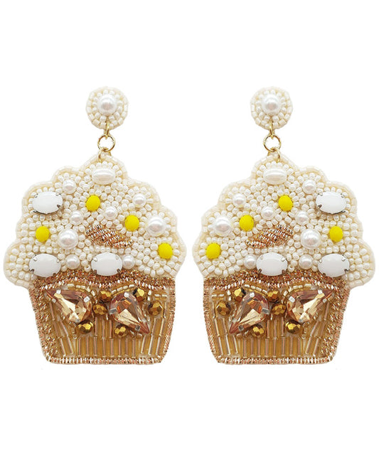 Cupcake Seed Bead Earring