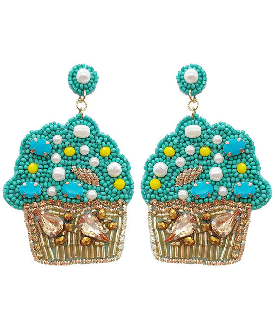 Cupcake Seed Bead Earring