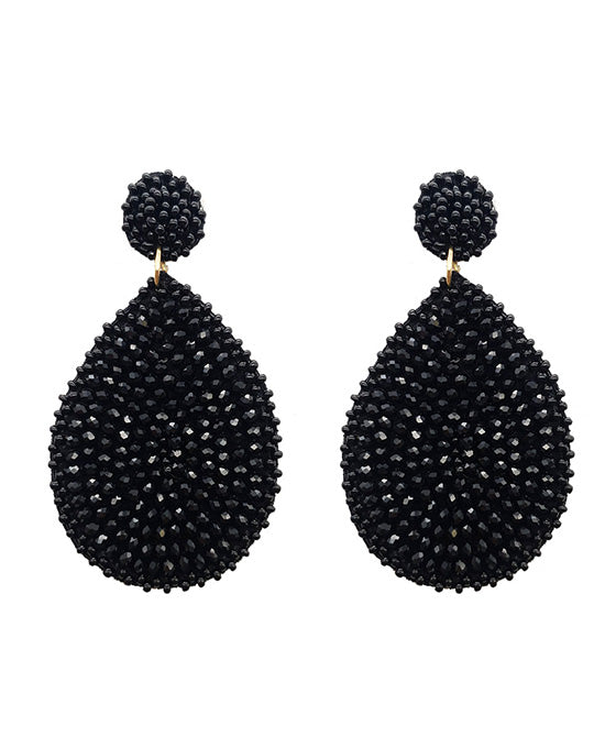 Glass Beaded Teardrop Earring