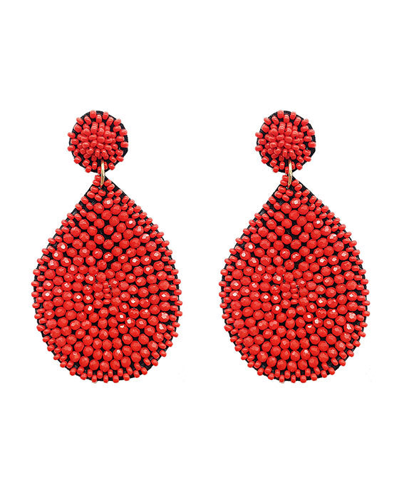 Glass Beaded Teardrop Earring
