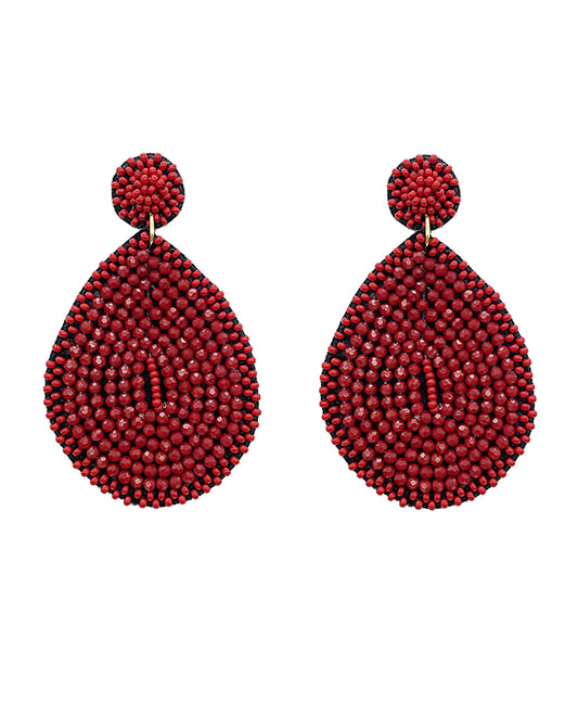 Glass Beaded Teardrop Earring