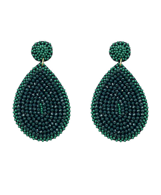 Glass Beaded Teardrop Earring