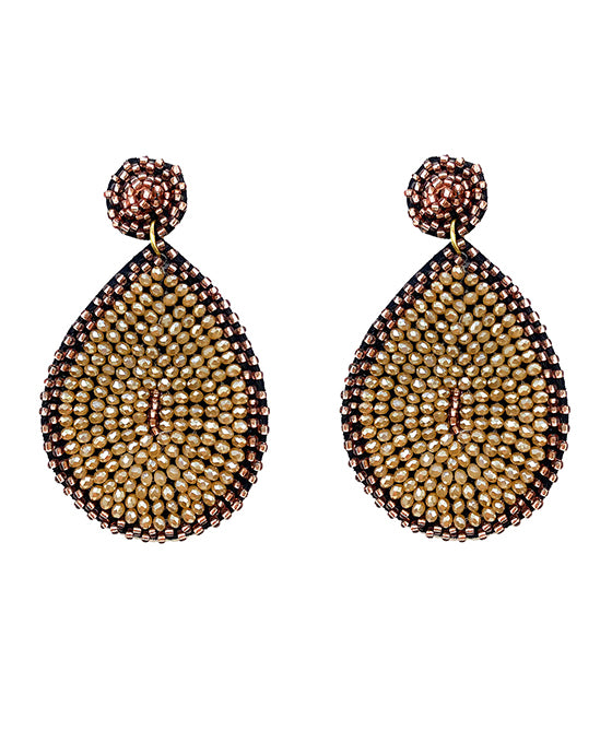 Glass Beaded Teardrop Earring