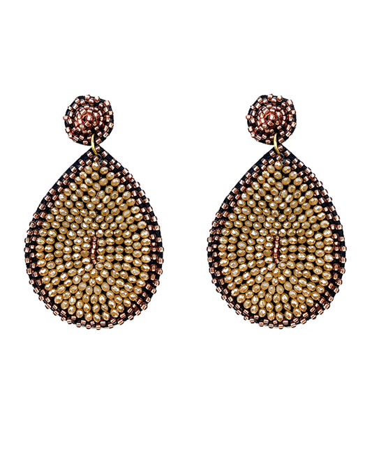 Glass Beaded Teardrop Earring