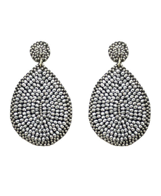 Glass Beaded Teardrop Earring