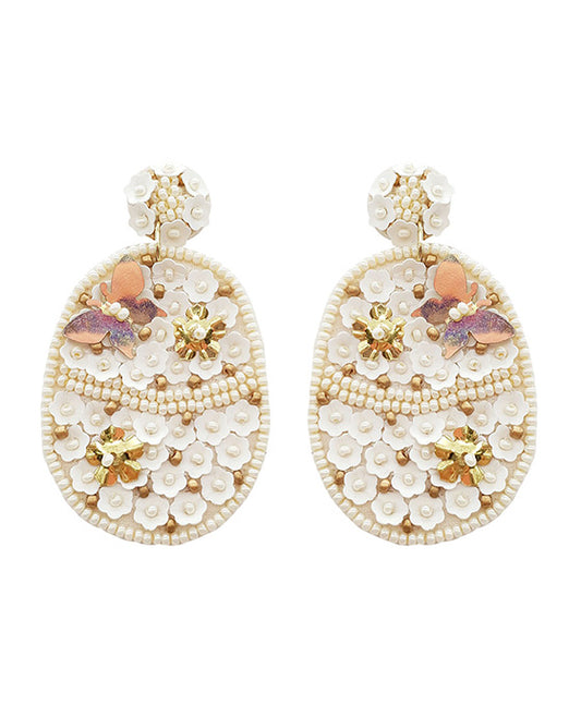 Easter Egg Seed Beaded Earring