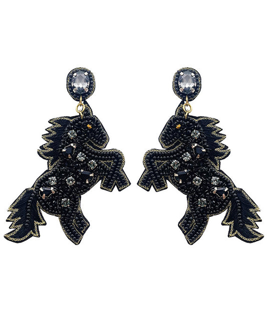 Beaded Horse Earring