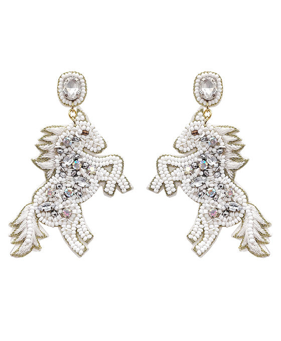 Beaded Horse Earring